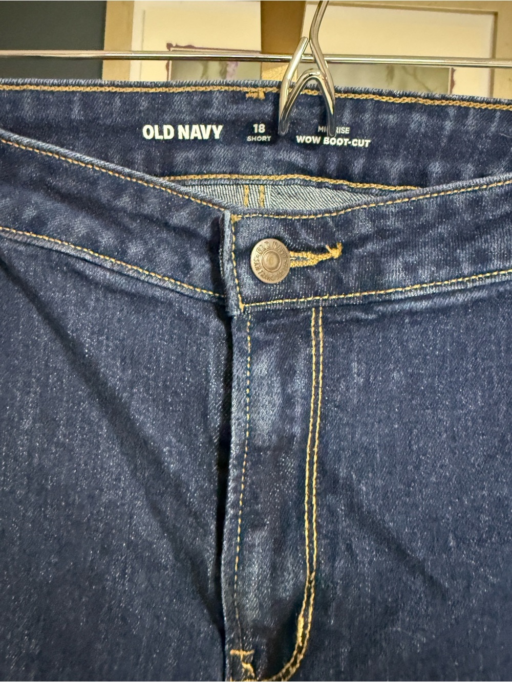 Old Navy Navy Blue Mid-Rise Boot-Cut Jeans
